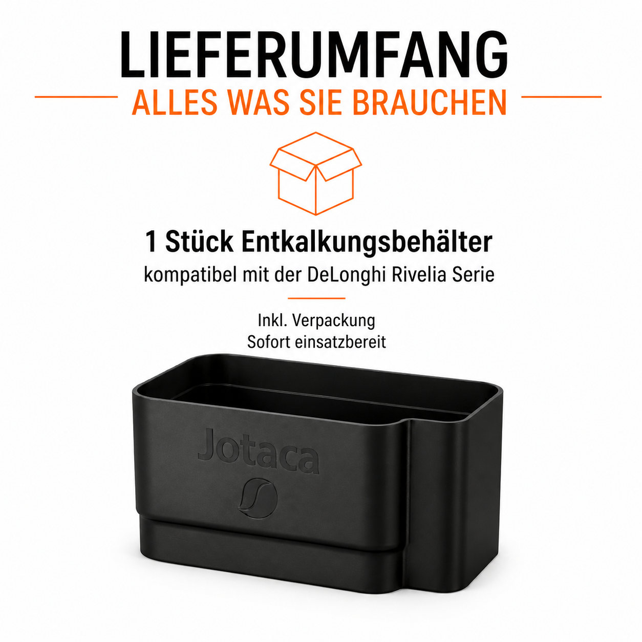 Entkalkungs- Spülbehälter kompatibel mit DeLonghi Rivelia Serie