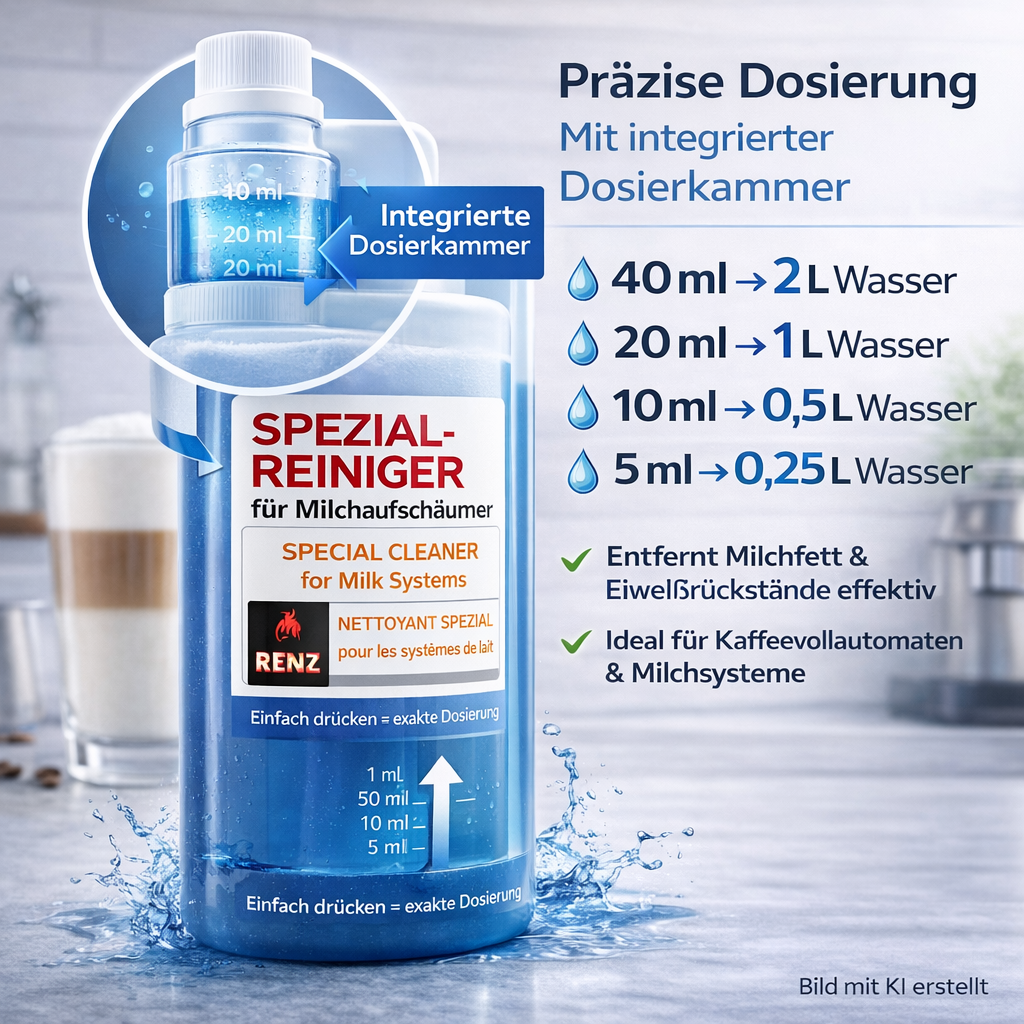 Renz Milchschaumreiniger  1000ml Spezialreiniger für Milchsysteme - Milchsystemreiniger