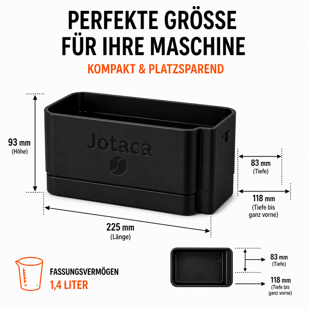 Entkalkungs- Spülbehälter kompatibel mit DeLonghi Rivelia Serie